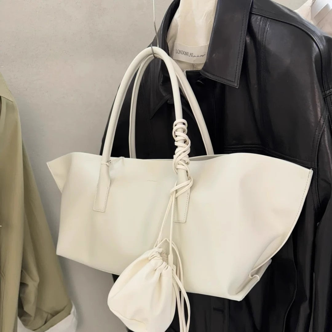 Genuine Leather Fashion Solid Color Niche Handbags