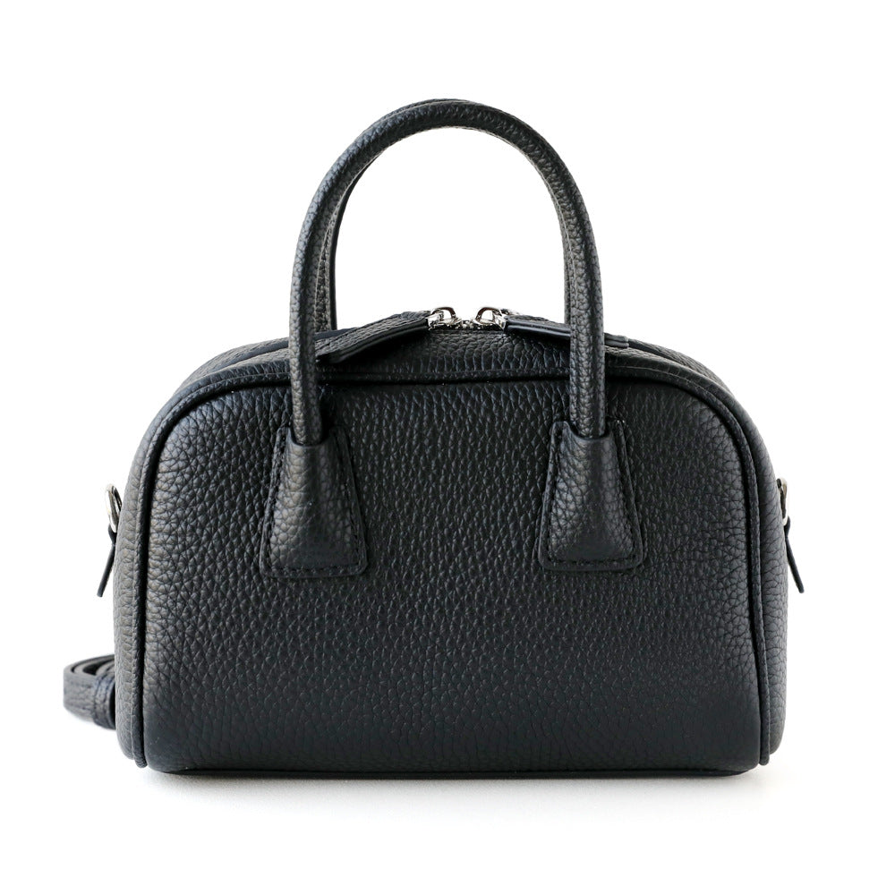 Women's Korean Style First Layer Cowhide Bowling Handbags