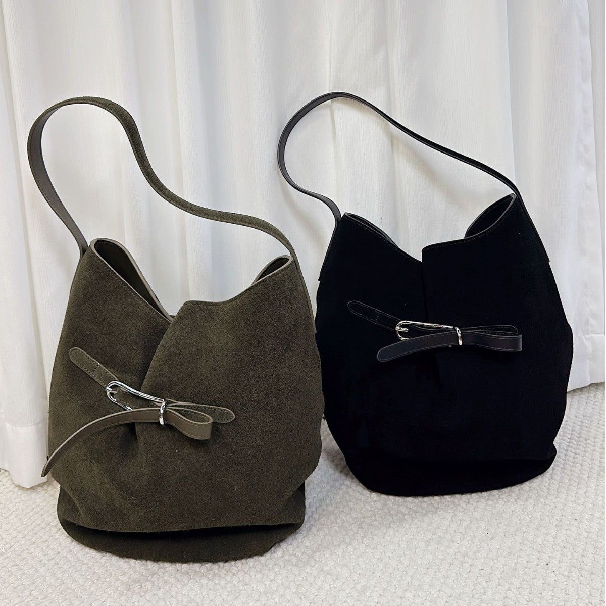 Layer Frosted Cowhide Underarm Large Capacity Commuter Portable Shoulder Bags