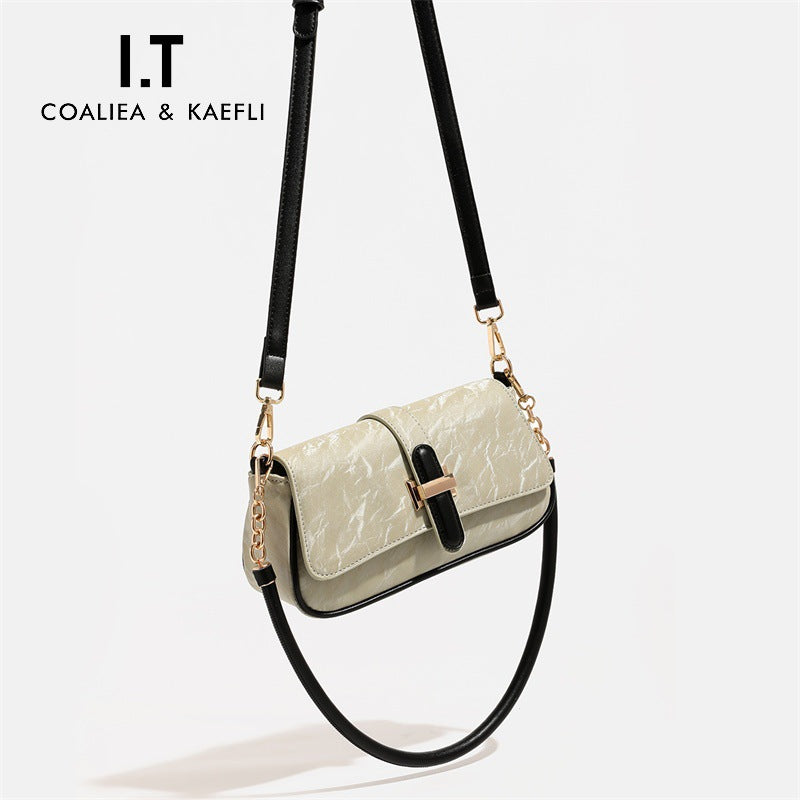 Creative Slouchy Baguette Advanced Texture Niche Shoulder Bags