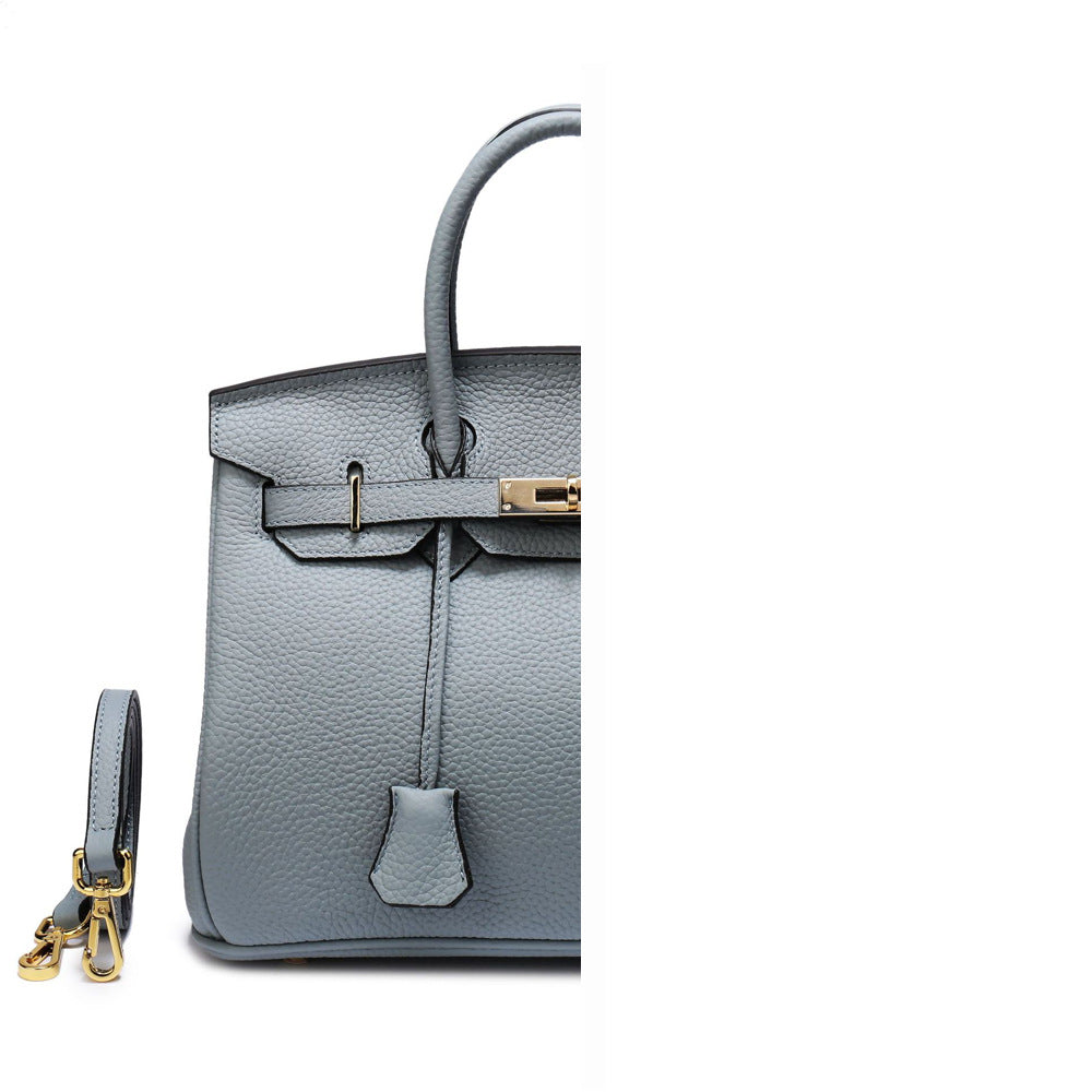 Women's Genuine Leather First Layer Cattlehide Fashion Litchi Handbags