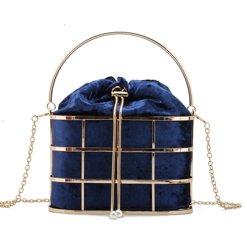 Women's Metal Hollow Hand Carrying Banquet Dress Evening Bags