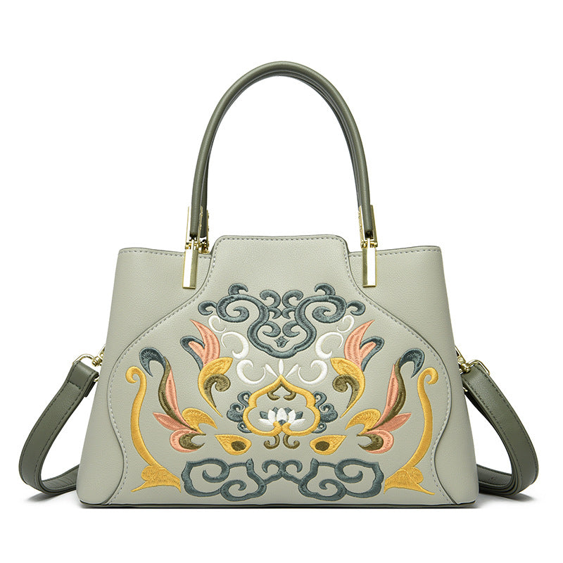 Women's Embroidered Fashionable Retro Artistic National High-grade Handbags