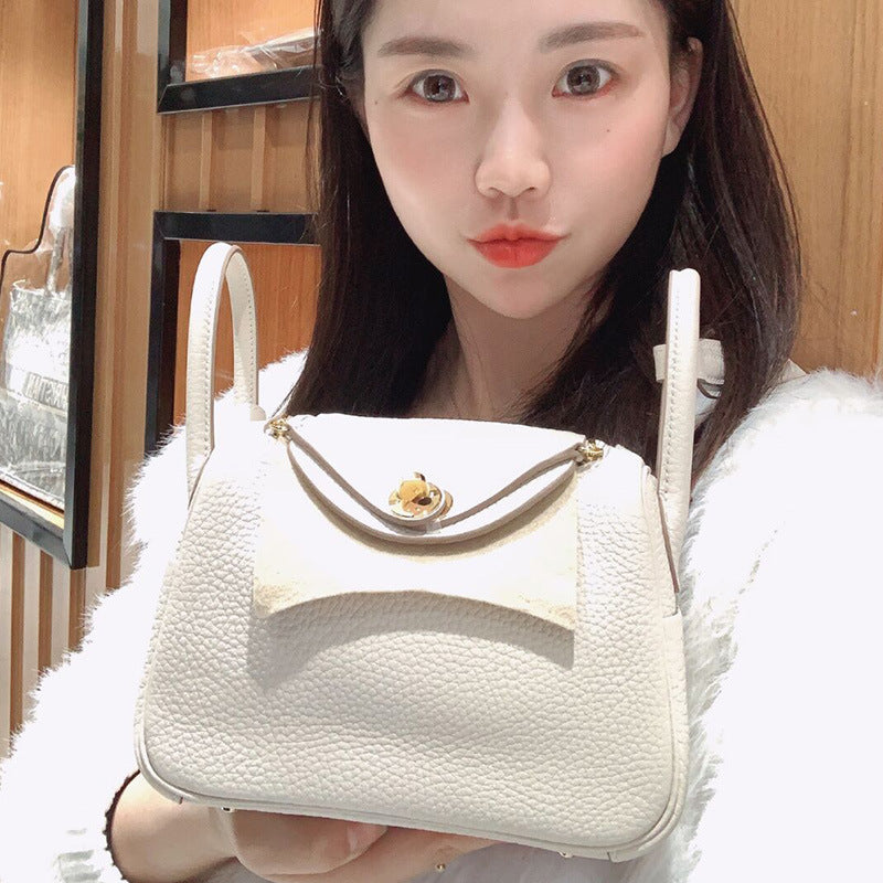 Women's Trendy Lindy Portable Cow Leather Medicine Shoulder Bags