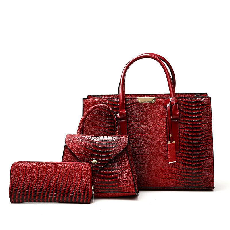 Durable Fashion High-grade Lizard Pattern Large Tote Bags