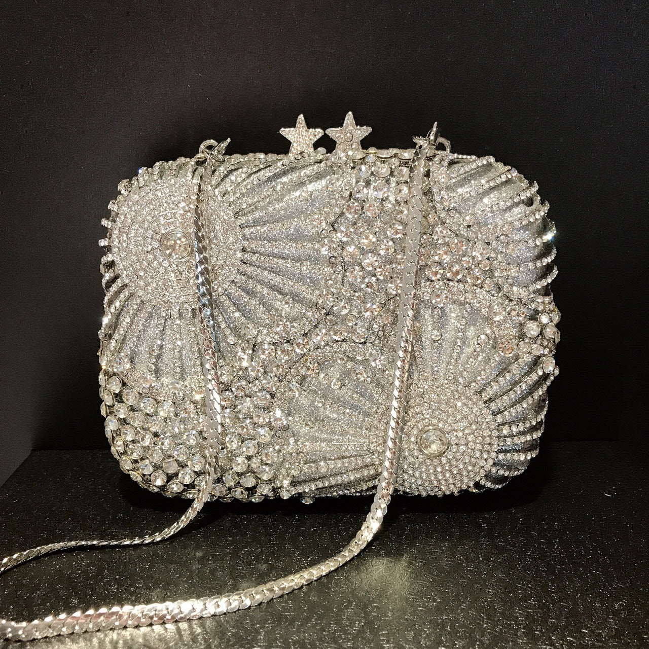 Banquet Hand-held Five-pointed Star Fireworks Crystal Evening Bags