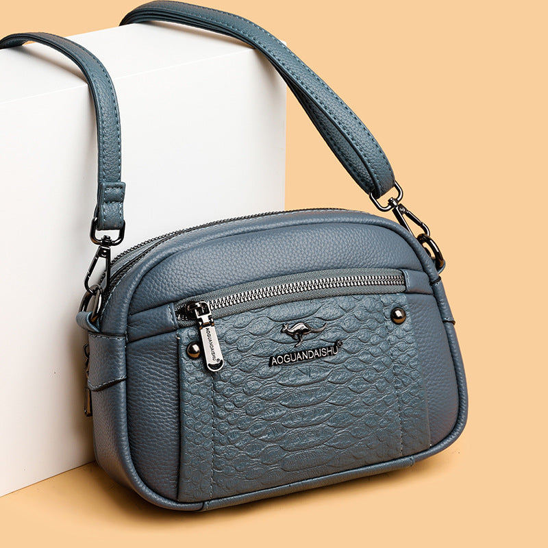 Women's Live Broadcast Genuine Leather Fashion High Crossbody Bags