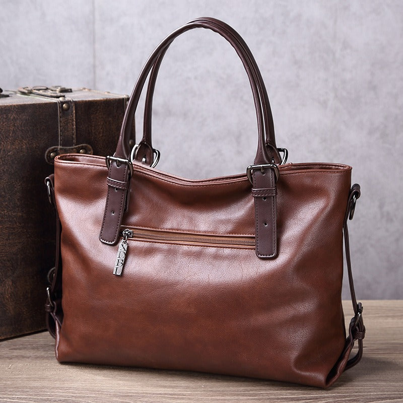 Women's Oil Wax Skin Commuter Practical Fashion Large Bags