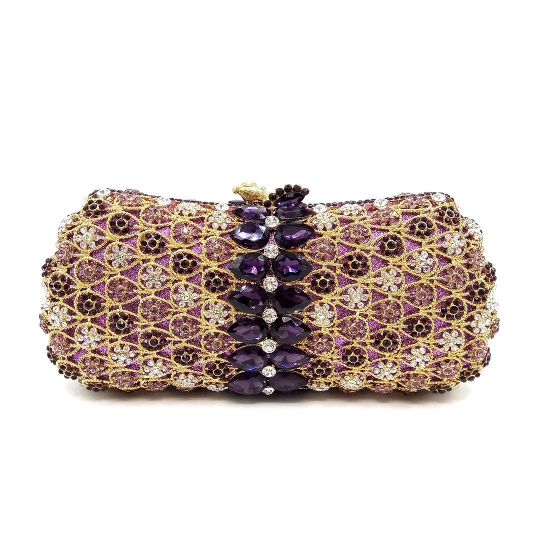 Women's Hollow Jeweled Dinner Banquet Rhinestone Clutch Evening Bags