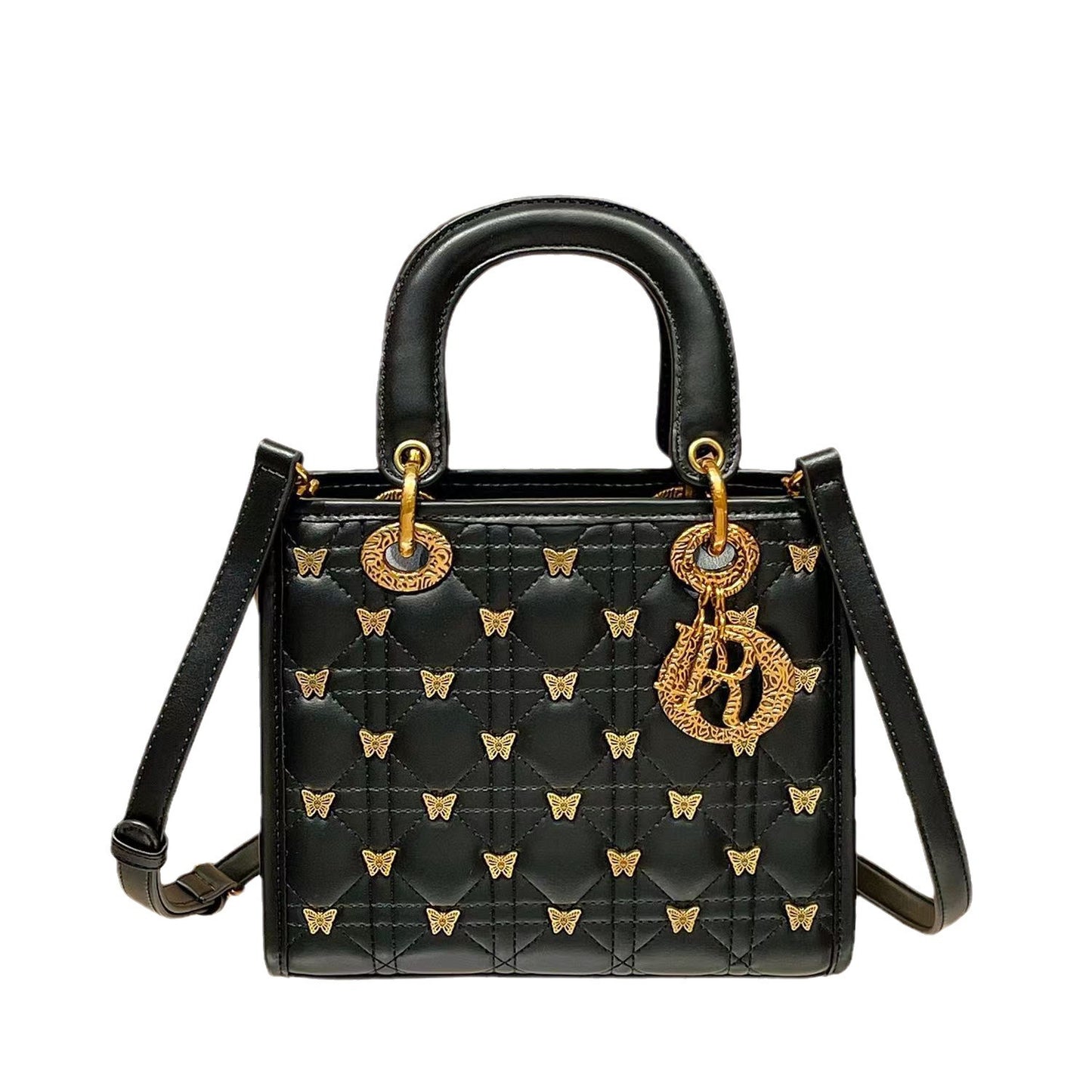 Princess Barney Diana Genuine Leather Diamond Crossbody Bags