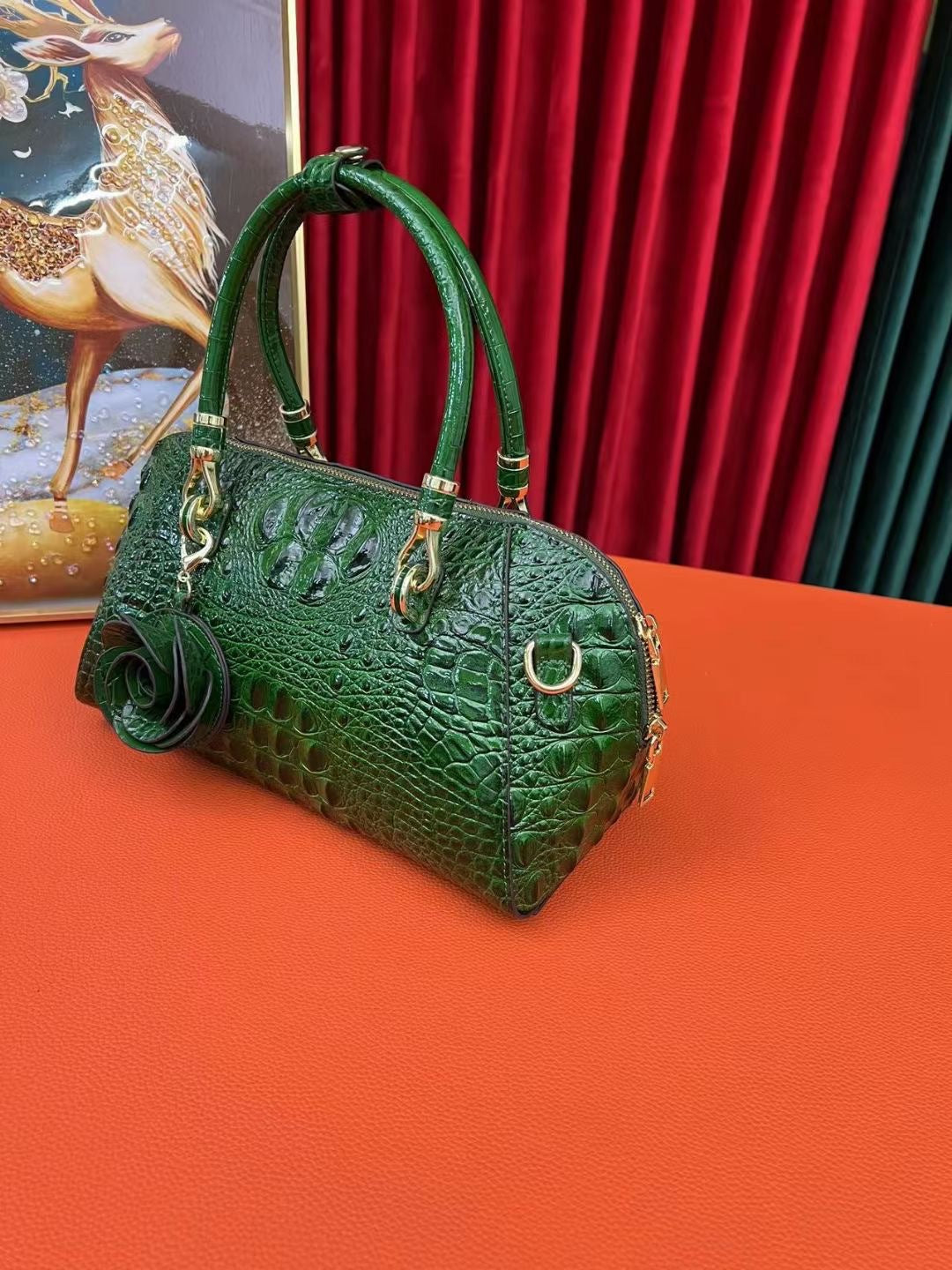 Women's Leather Crocodile Pattern High-grade Fashion Large Handbags