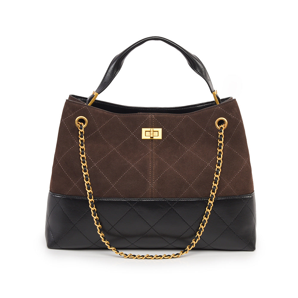Contrast Color Retro Frosted Chain Affordable Luxury Shoulder Bags