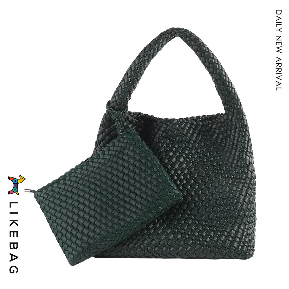 Business Commute Large Capacity Hand-woven Female Shoulder Bags