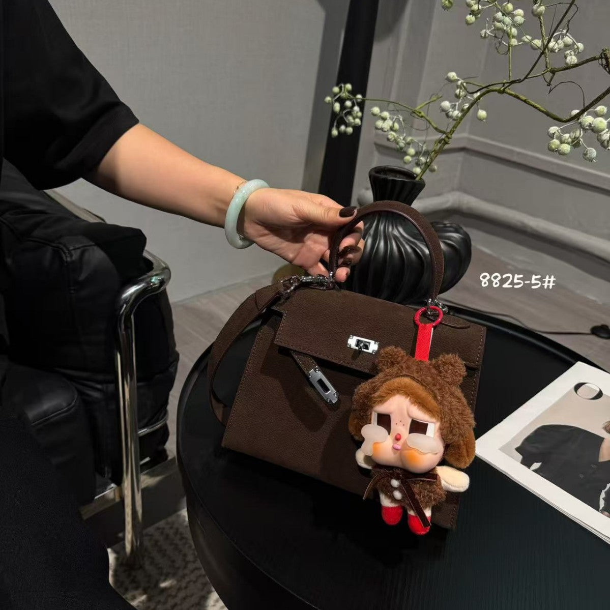 Women's With Pendant Lychee Pattern Kelly High-grade Bags