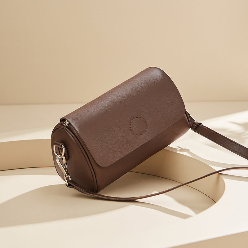 Women's Summer Leather For Fashion Round High-grade Crossbody Bags