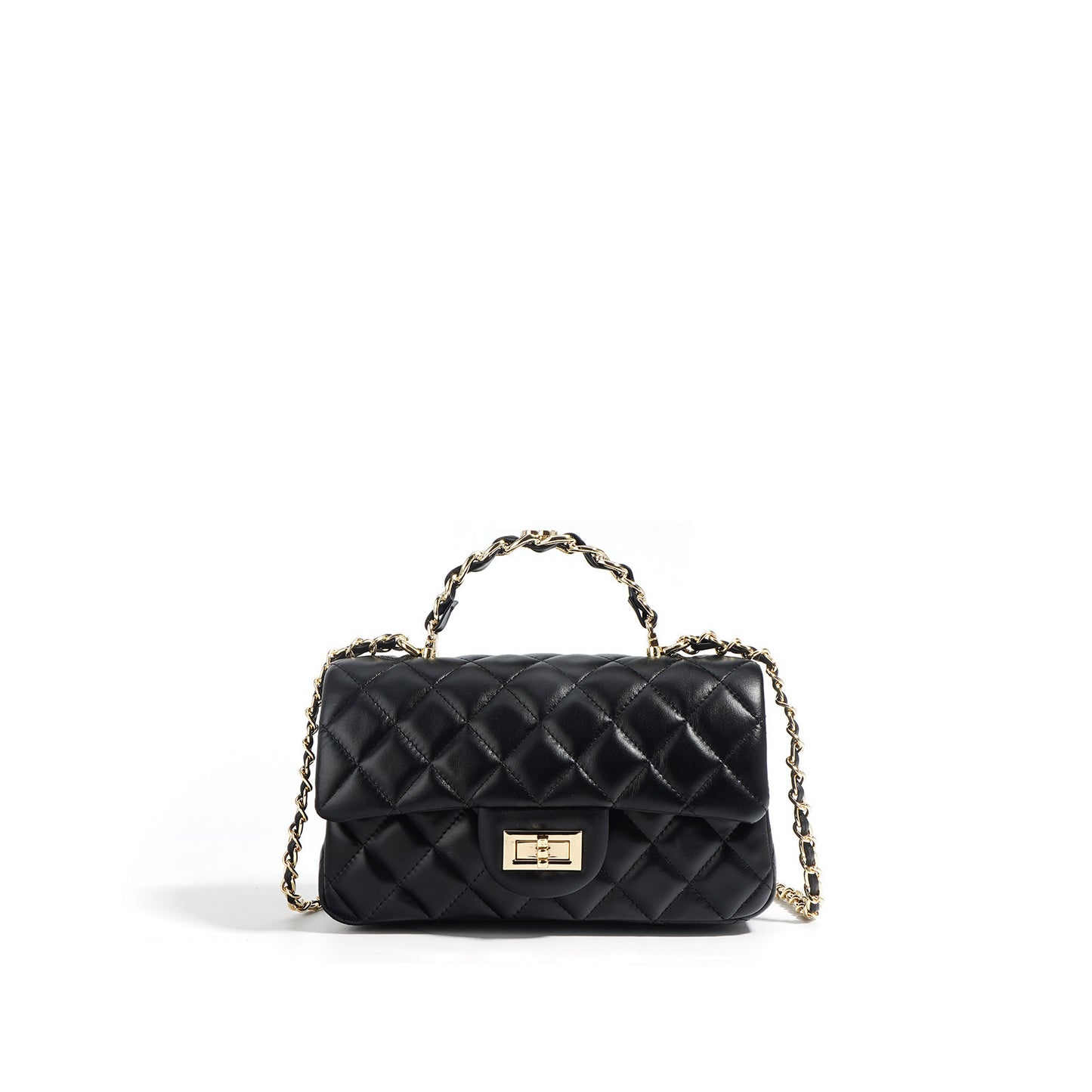 Classic Women's Style Cowhide Rhombic Chain Crossbody Bags