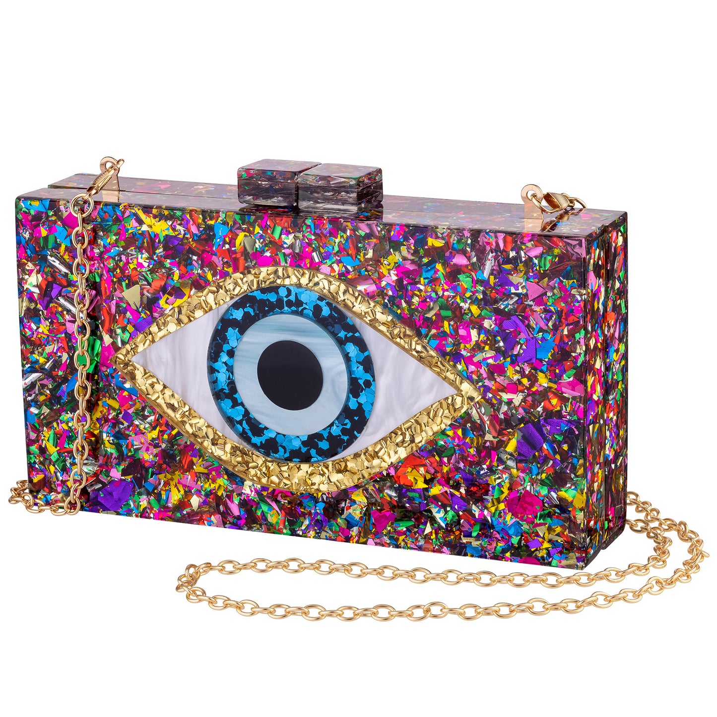 Acrylic Wedding Dinner Clutch Chain Eye Evening Bags