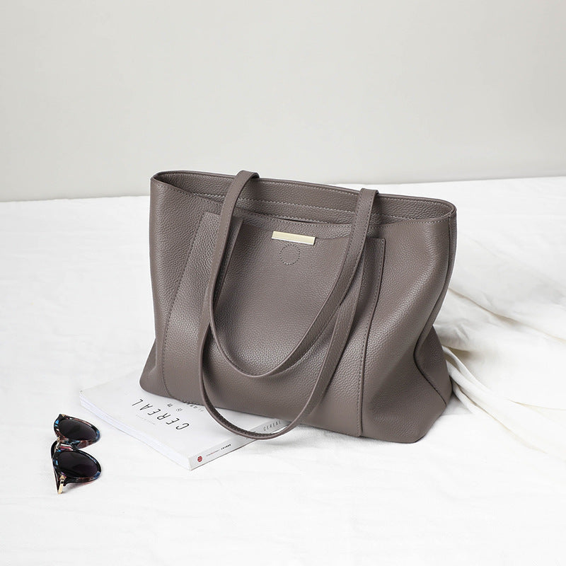 Women's Design Fashionable Genuine Leather Versatile Large Shoulder Bags