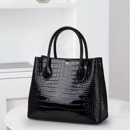 Women's Genuine Leather Crocodile Pattern High-grade Large Handbags