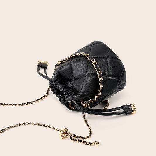 Top Layer Portable Chain Leather Packet Crossbody Bags