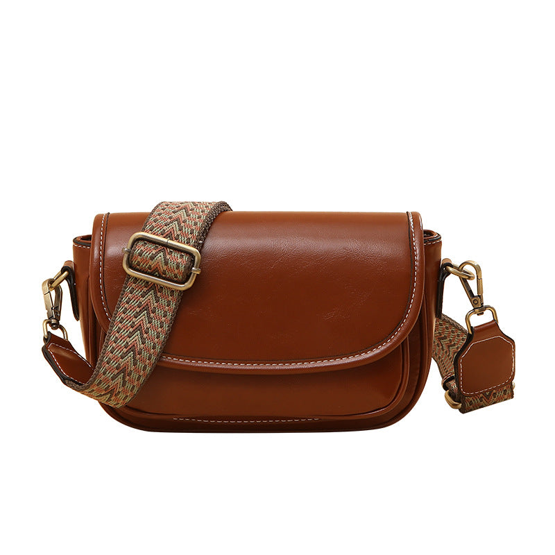 Women's Retro Oil Wax Skin Broadband Bags