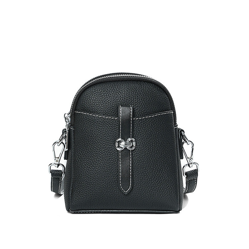 Women's Mobile Genuine Leather First Layer Cowhide High Crossbody Bags