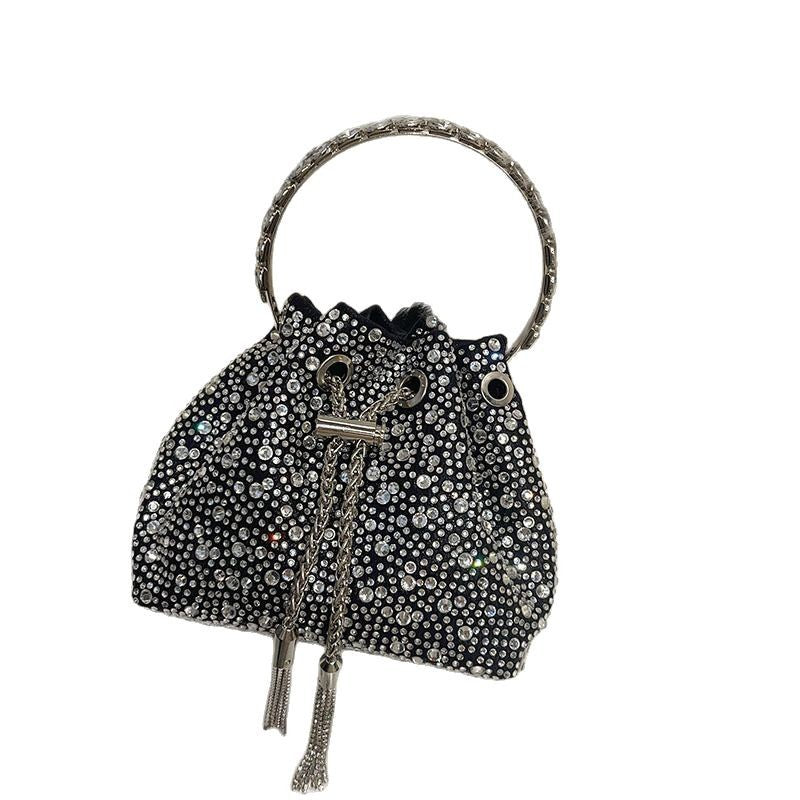 Shiny Colorful Crystals Polka Dot Niche High Handbags