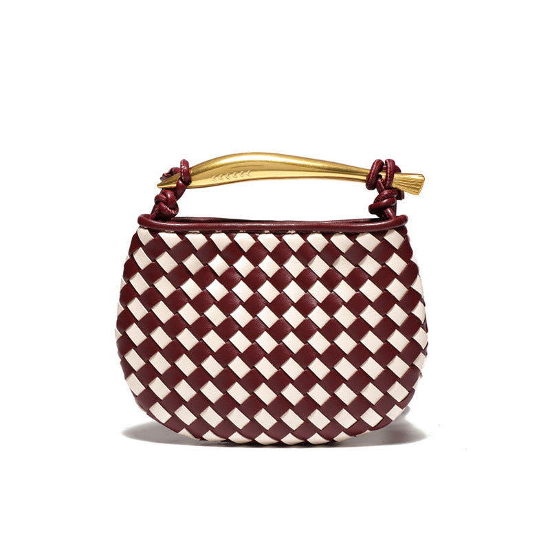 Women's Handmade Woven Fashion Leisure Mini Dumpling Crossbody Bags