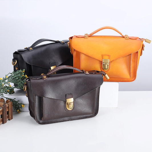 Women's Fashion Simple First Layer Twist Crossbody Bags