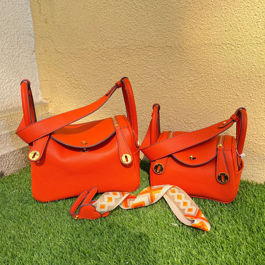 Lindi Lychee Pattern Imitation Leather Portable Shoulder Bags