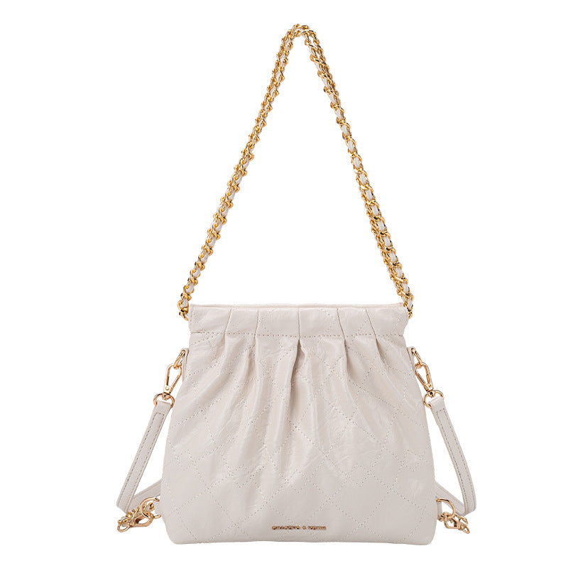 Women's Stray Niche Rhombus Garbage Chain Fashion Shoulder Bags