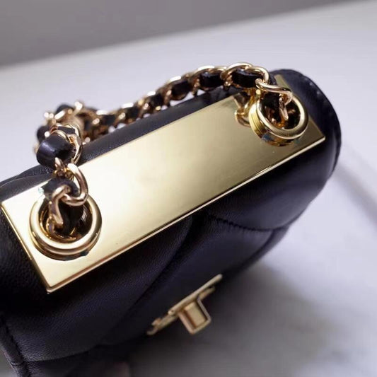 Women's Diamond Style Genuine Leather Mini Portable Crossbody Bags