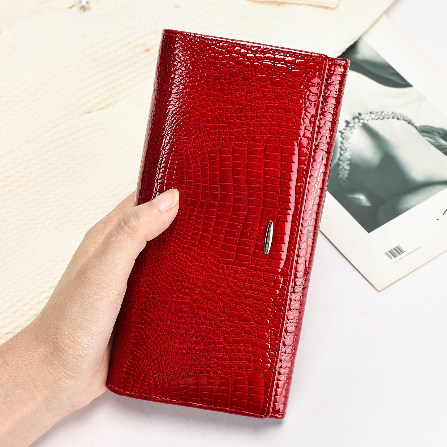 Women's Russian Genuine Leather Clutch Fashion Wrist Ladies Wallets