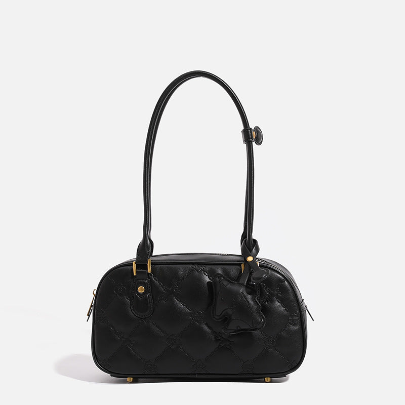 Women's Style Light Luxury Rhombus Baguette Large Shoulder Bags