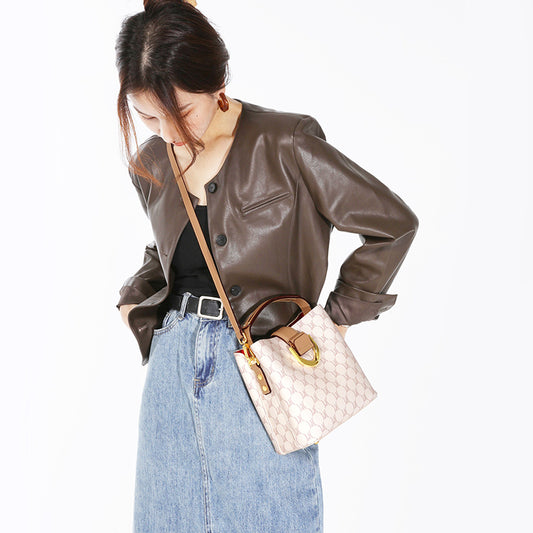 Women's Popular Fashion Simple Commute Texture Crossbody Bags