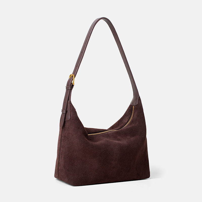 Women's Genuine Leather Frosted Cowhide High-grade Simple Crossbody Bags