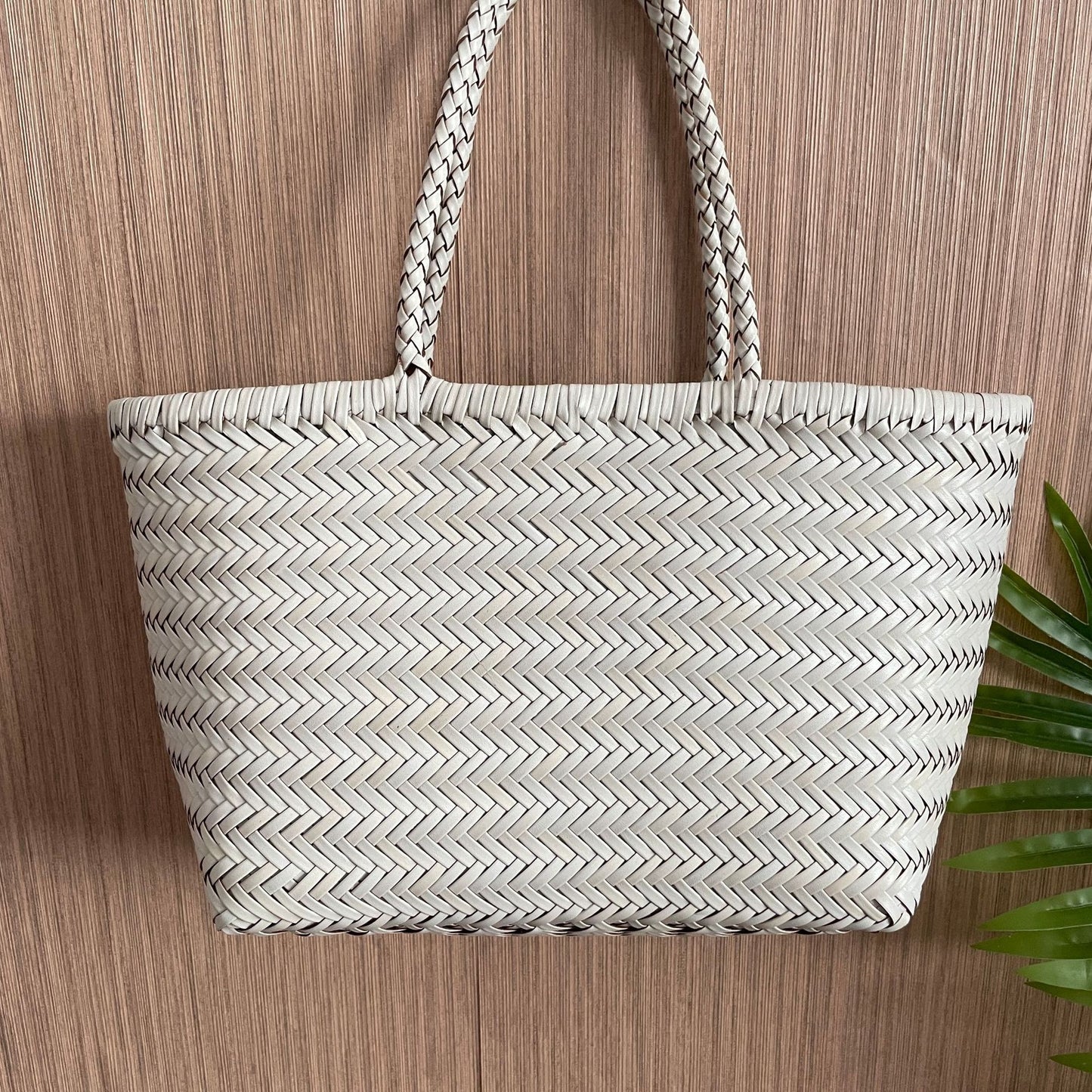 Women's Woven Genuine Leather French Style Vegetable Bags