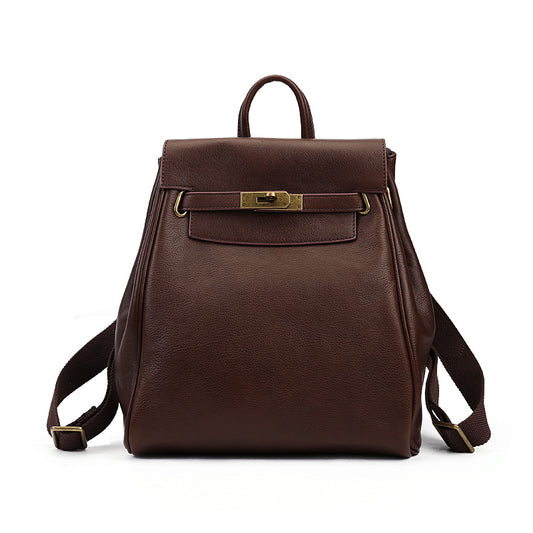 Women's Genuine Leather Fashion First Layer Cowhide Backpacks