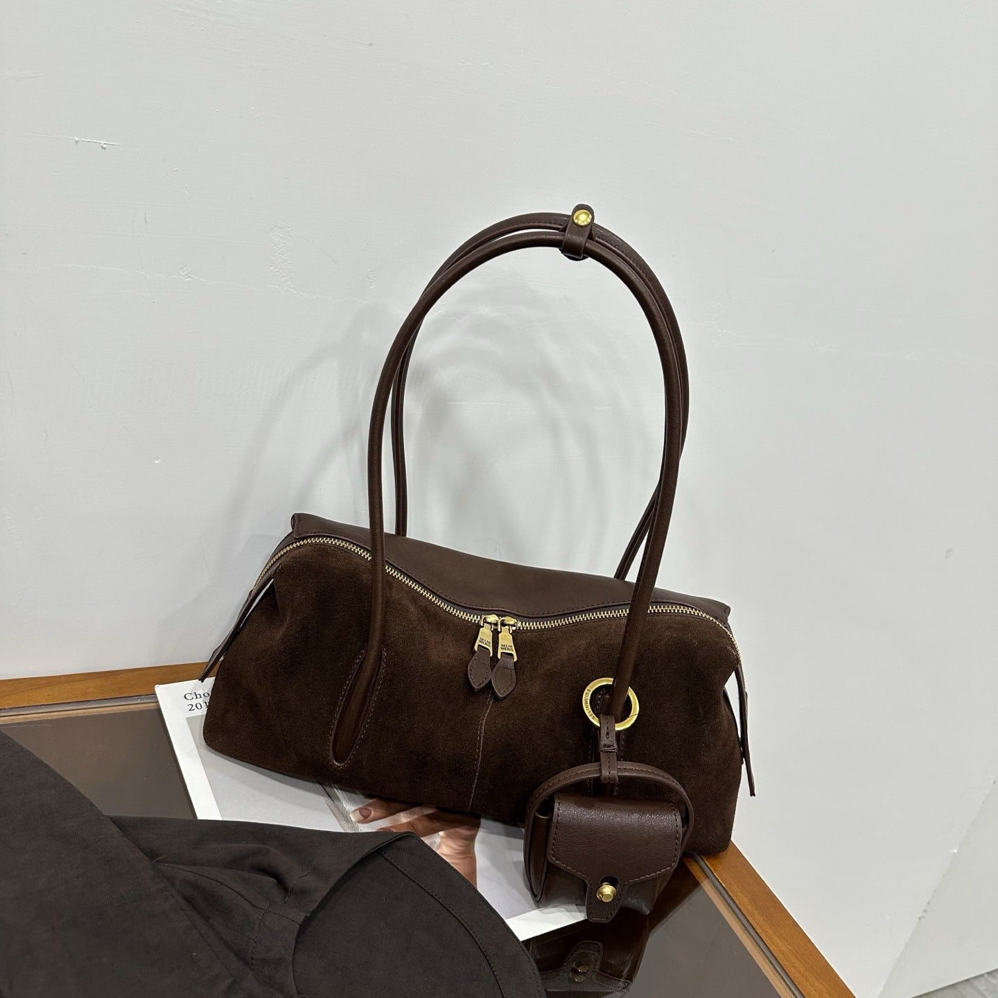 Women's Design Matte Leather Underarm Fashion Textured Shoulder Bags