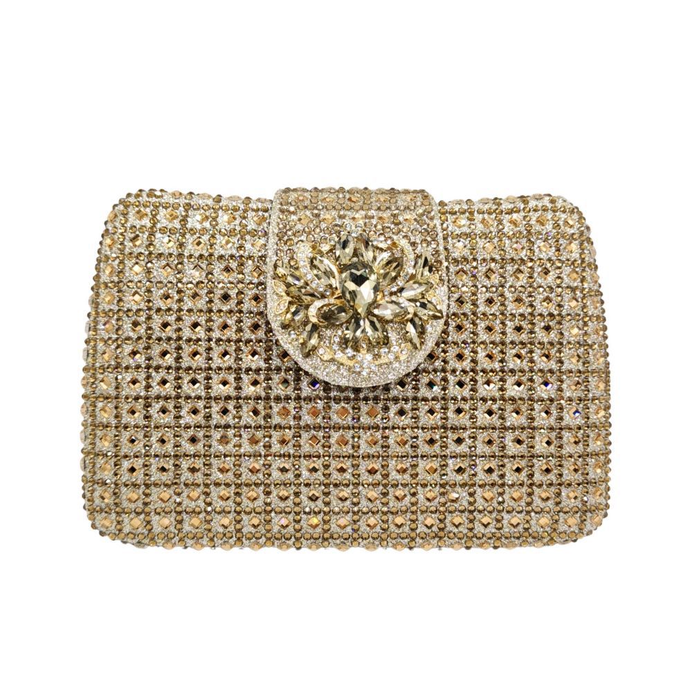 Women's Durable Full Diamond Clutch Banquet Handbags