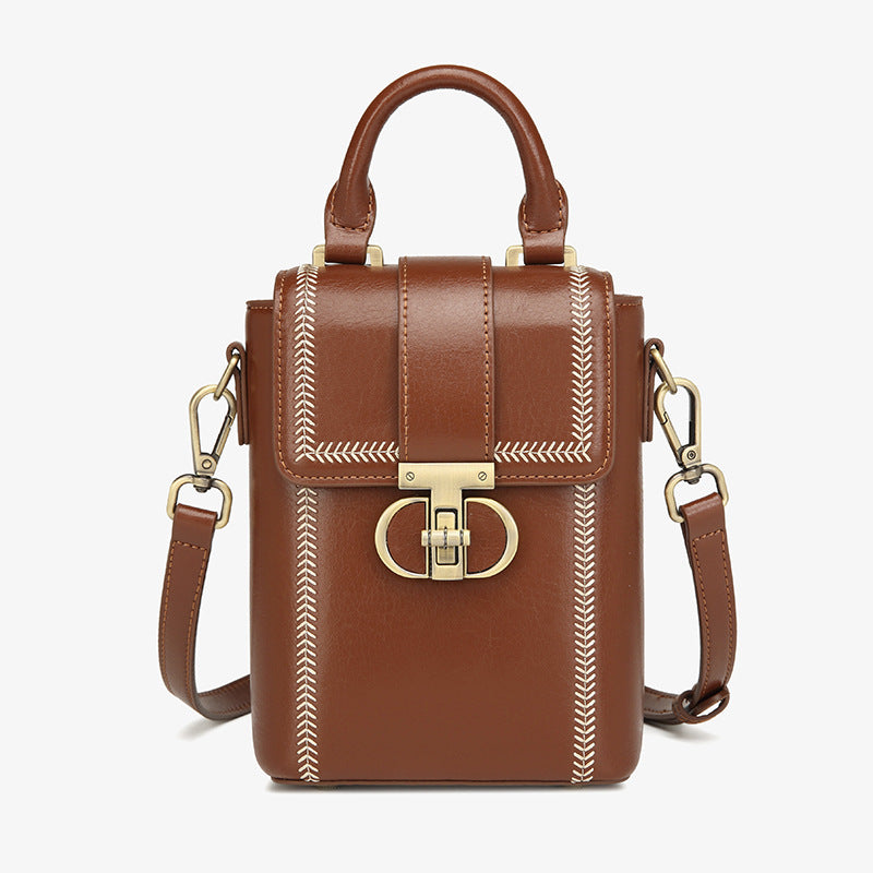 Women's Leather High-grade Retro Versatile Niche Crossbody Bags
