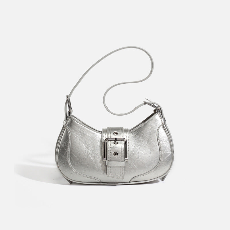 Women's Summer Design Texture Baguette Retro Underarm Crossbody Bags