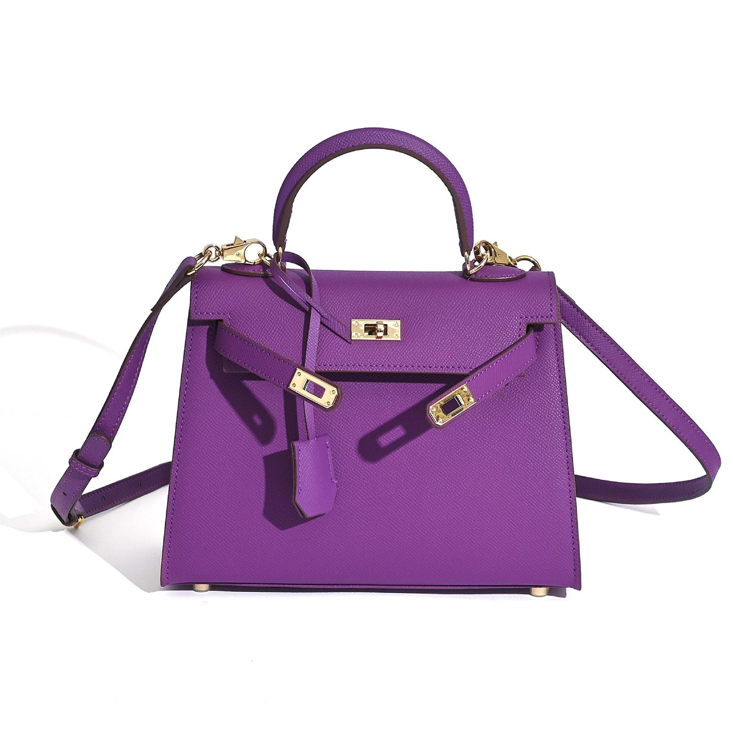 Women's Kelly Fashion Commuter Palm Print Cowhide Handbags