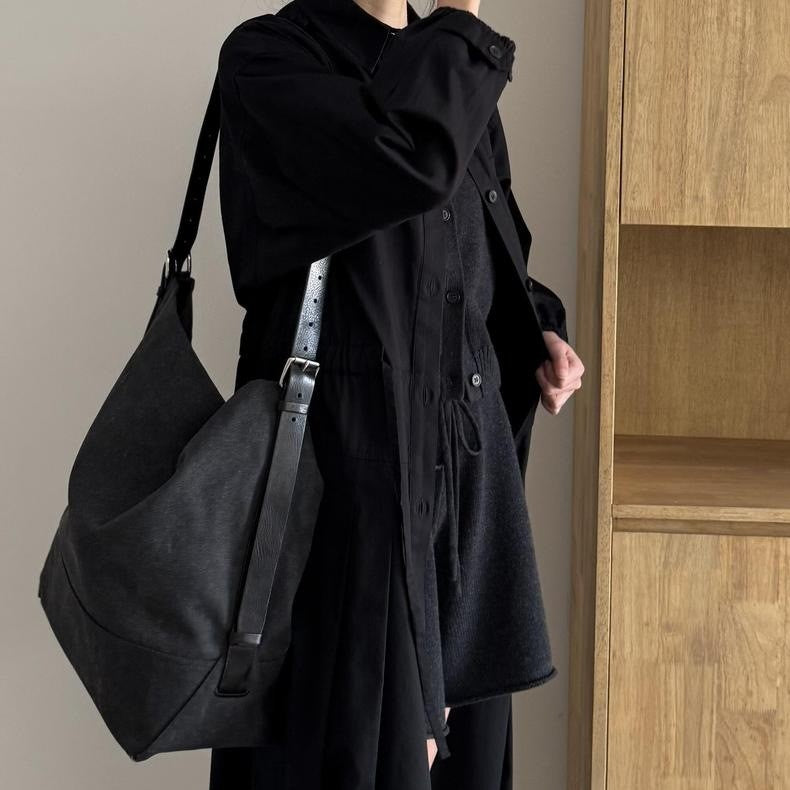 Attractive Pretty Vegetable Tanned Leather Canvas Tote Bags