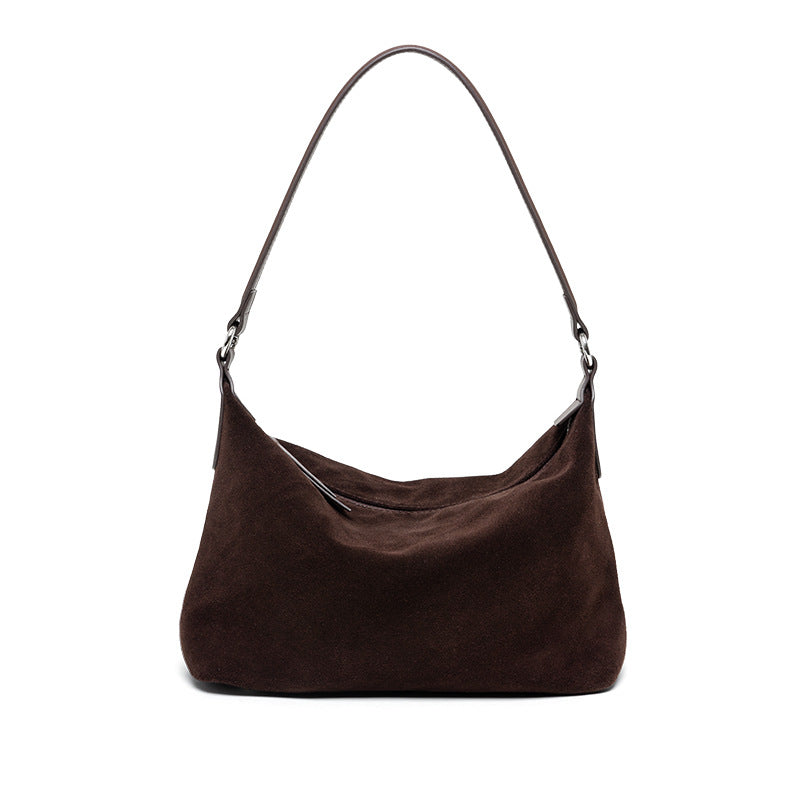 Comfortable Women's Underarm Frosted Cowhide One Handbags