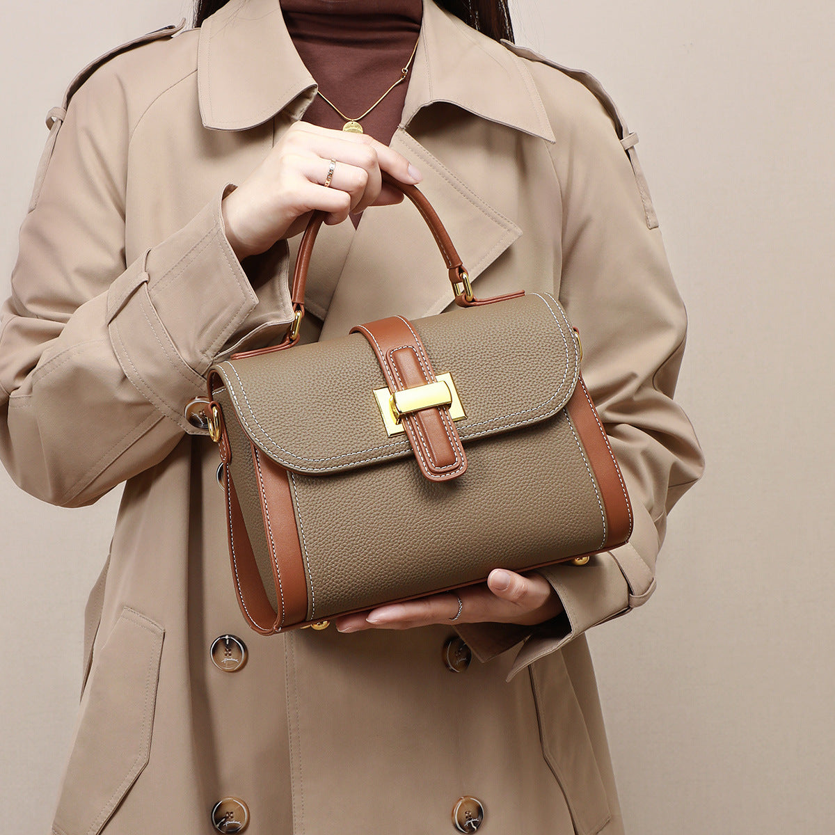 Women's Texture Special Interest Light Luxury Versatile Crossbody Bags