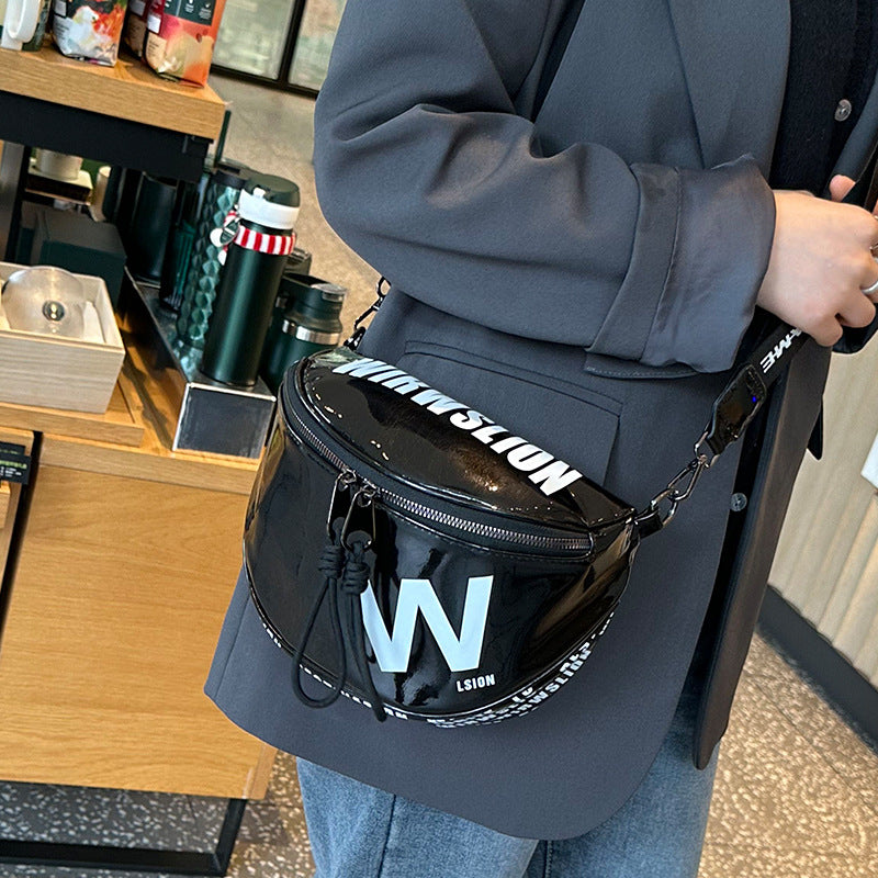 Women's Versatile Broadband Letter Badge Alexander Wang Shoulder Bags
