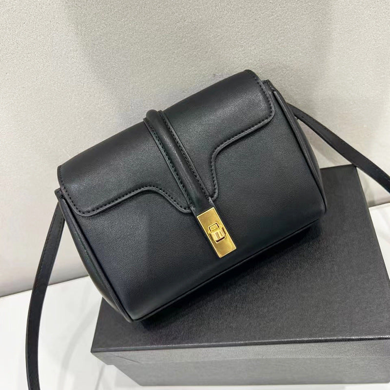 Women's Genuine Leather Arc Niche Saddle Canvas Crossbody Bags