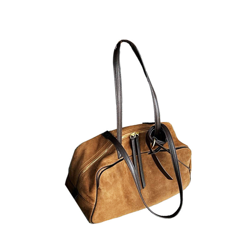 Women's Commuter Large Capacity Boston Genuine Leather Shoulder Bags