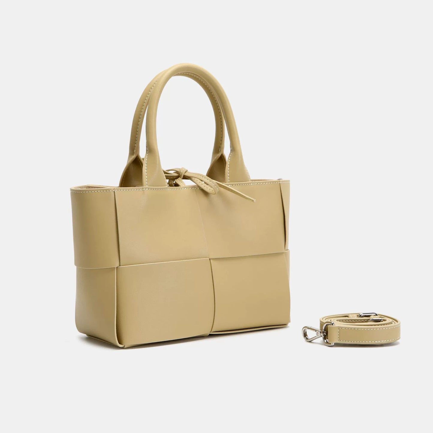 Women's Leather Hand-woven Simple Large Capacity Light Handbags